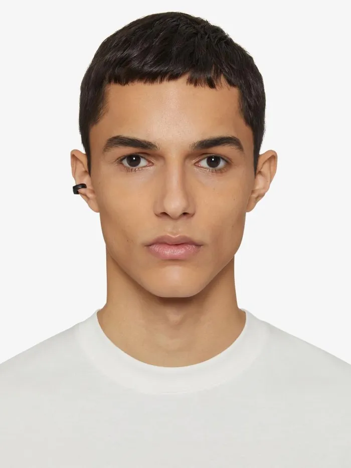 Men Jewelry Givenchy Giv Cut Earcuff In Metal And Enamel Black Men Jewelry Givenchy Giv Cut Earcuff In Metal And Enamel Black
