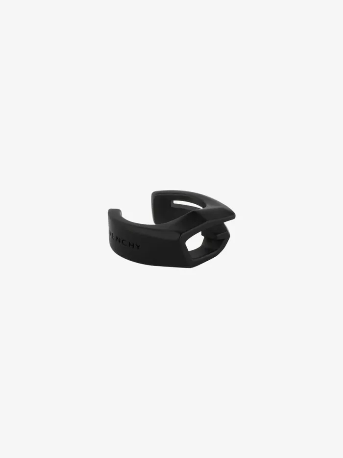 Men Jewelry Givenchy Giv Cut Earcuff In Metal And Enamel Black Men Jewelry Givenchy Giv Cut Earcuff In Metal And Enamel Black