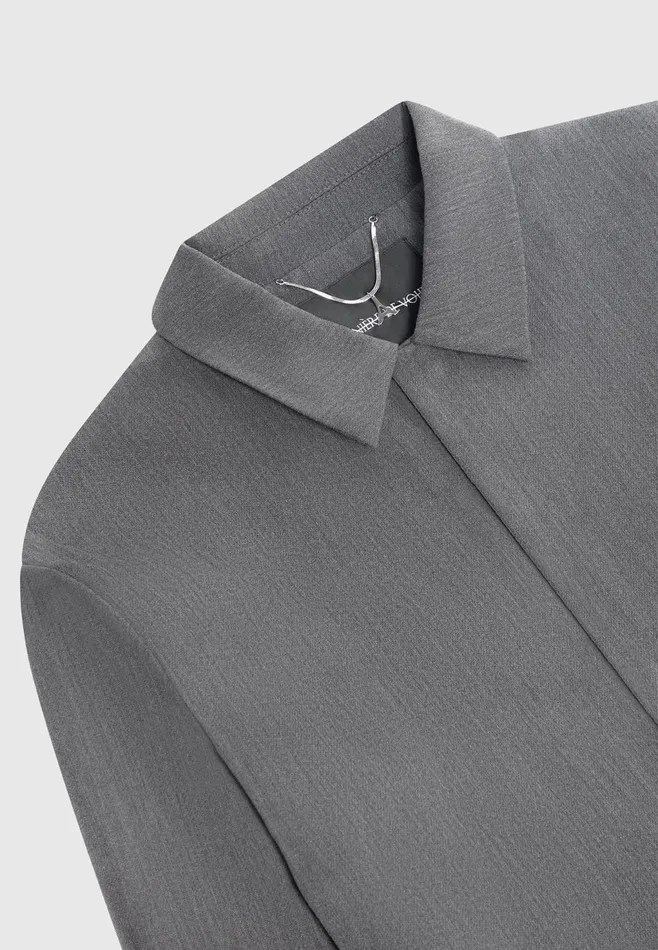 Men Manire De Voir Minimal Boxy Jacket Dark Grey