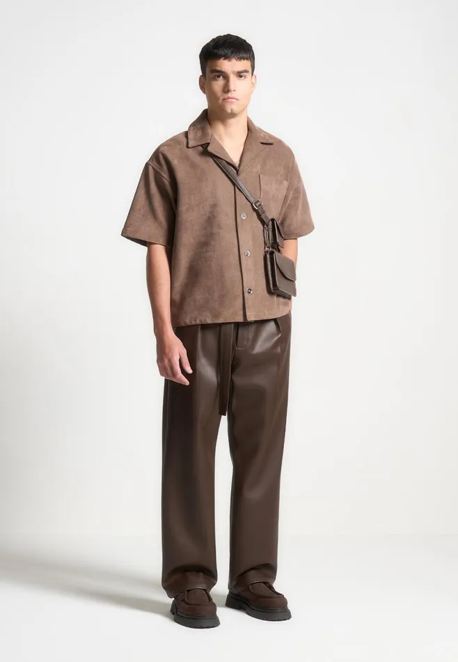 Men Manire De Voir Monet Duo Crossbody Bag Brown