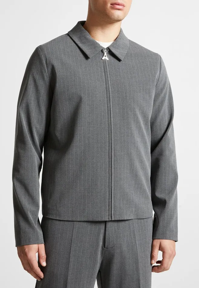 Men Manire De Voir Pinstripe Tailored Jacket Grey