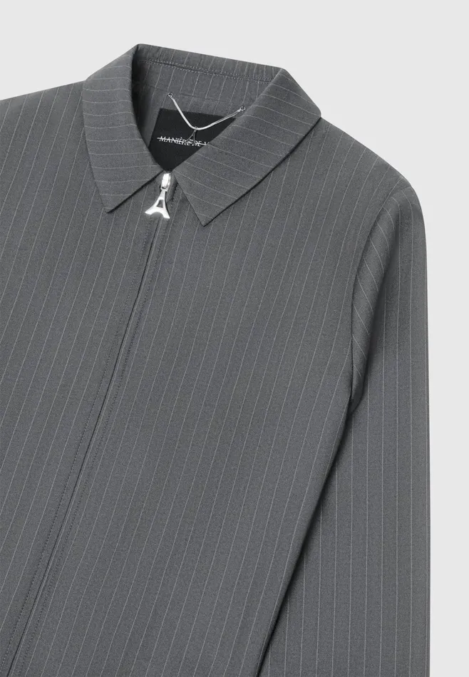 Men Manire De Voir Pinstripe Tailored Jacket Grey