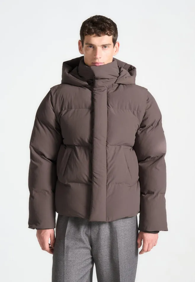 Men Manire De Voir Puffer Jacket With Removable Sleeves Mauve