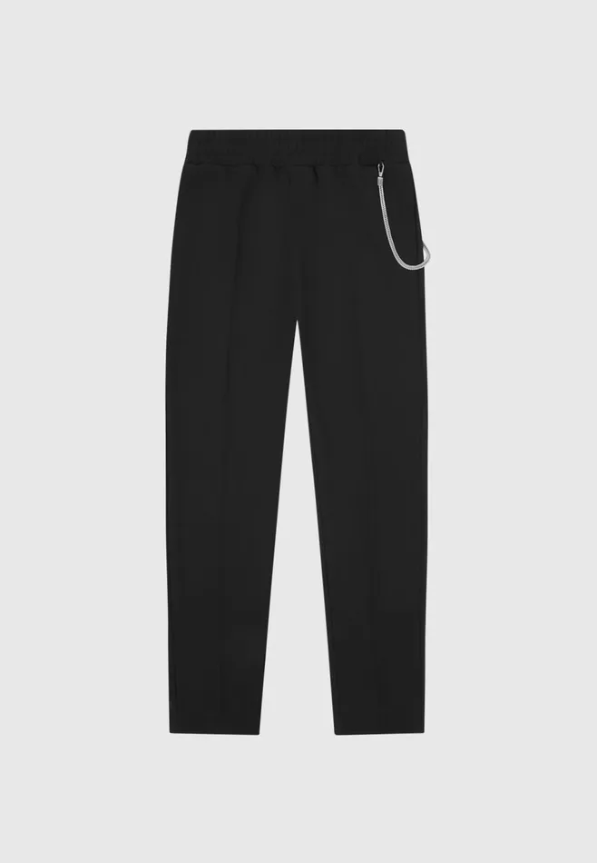Men Manire De Voir Tailored Trousers With Chain Detail Black