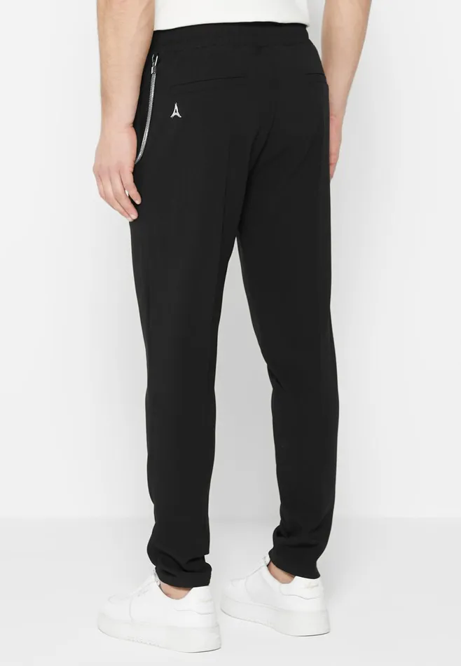 Men Manire De Voir Tailored Trousers With Chain Detail Black