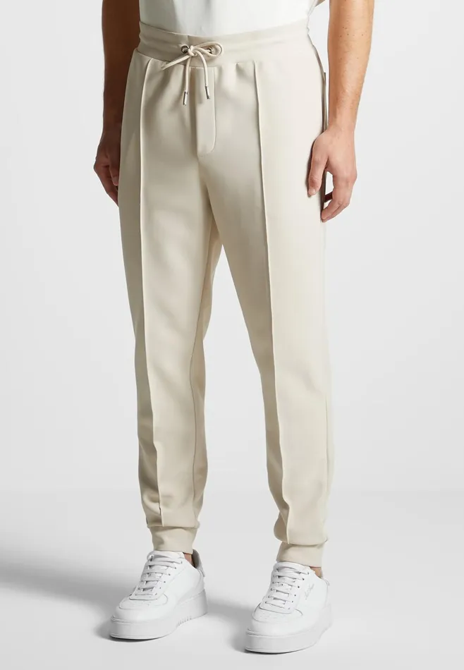 Men Manire De Voir ternel Neoprene Tapered Fit Pintuck Joggers Stone