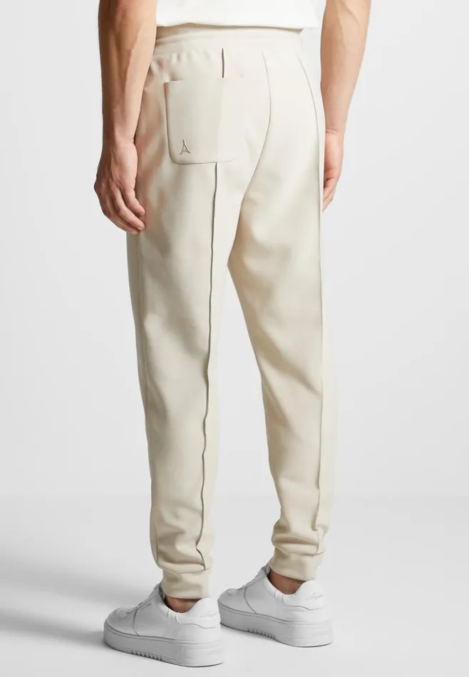 Men Manire De Voir ternel Neoprene Tapered Fit Pintuck Joggers Stone