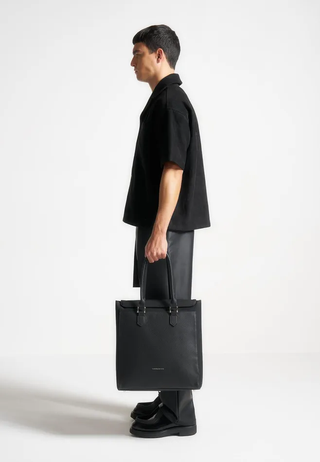 Men Manire De Voir Tote Backpack Black