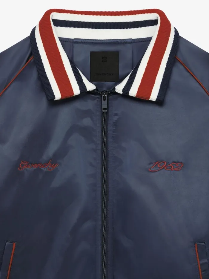 Men Outerwear and Blousons Givenchy GIVENCHY 1952 Shiny Bomber Jacket Night Blue