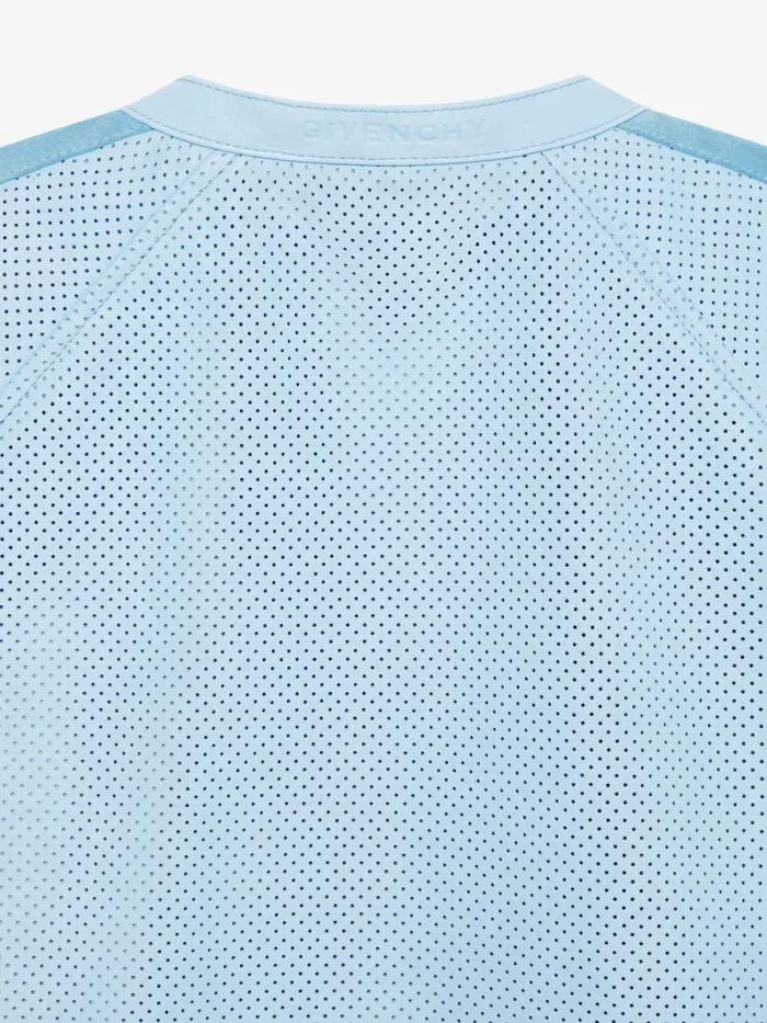 Men Outerwear and Blousons Givenchy Jacket In Perforated Leather Sky Blue