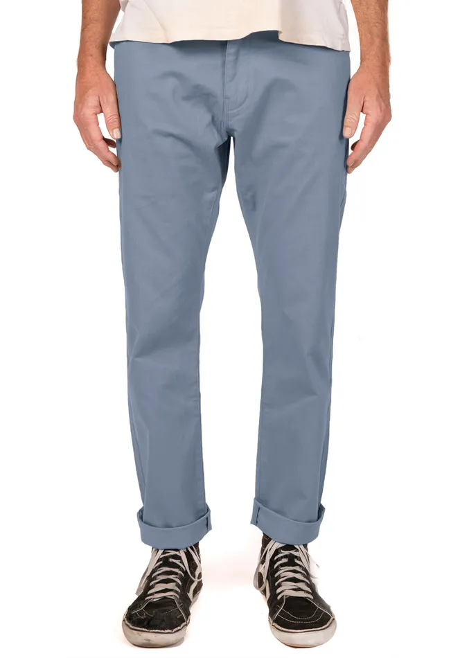 Men Pants and Denim Vissla Creators Port Chino Pant Blue Slate Men Pants and Denim Vissla Creators Port Chino Pant Blue Slate