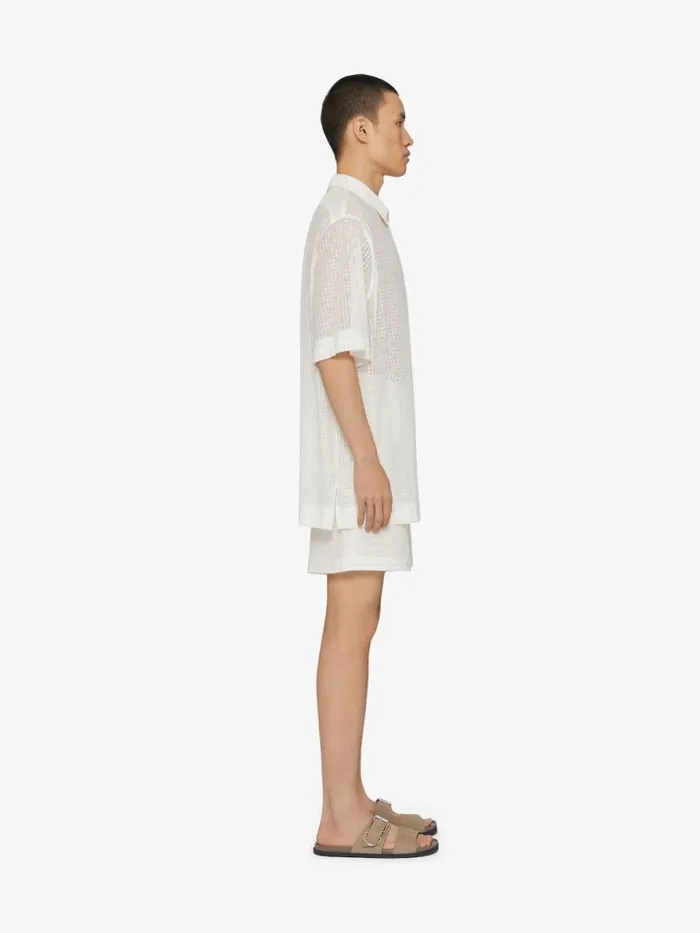 Men Pants and Shorts Givenchy Bermuda Shorts In 4G Lace Natural