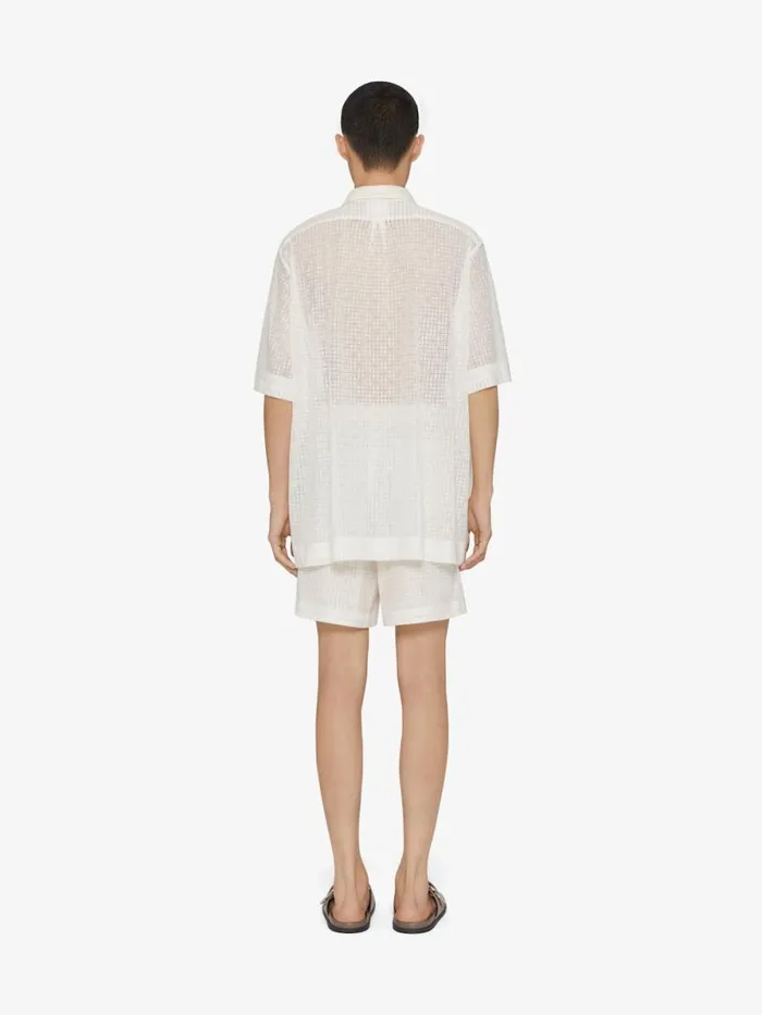 Men Pants and Shorts Givenchy Bermuda Shorts In 4G Lace Natural