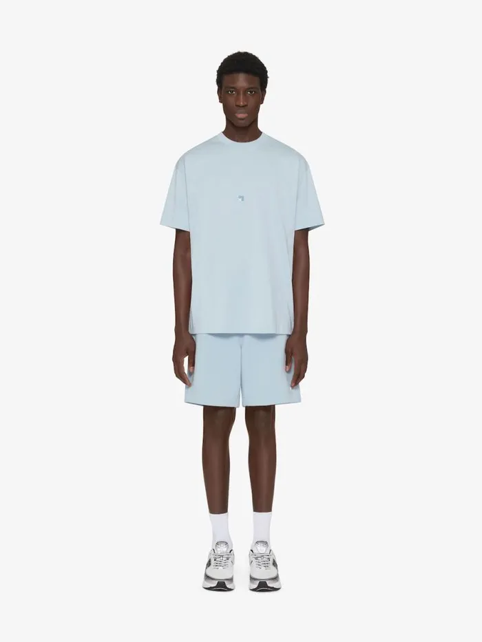 Men Pants and Shorts Givenchy Bermuda Shorts In Fleece Sky Blue