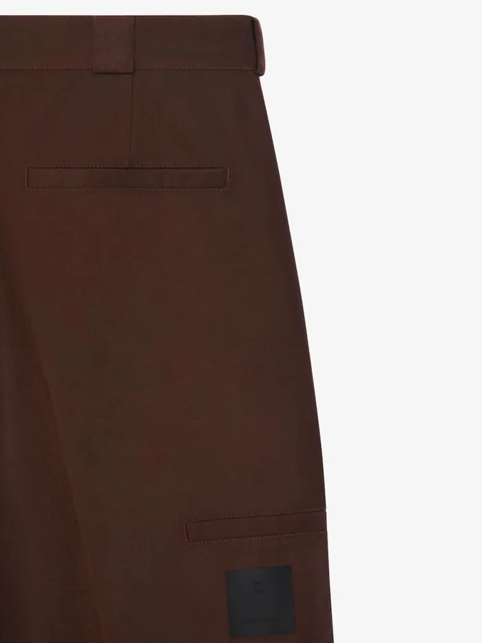 Men Pants and Shorts Givenchy Extra Wide Chino Bermuda Shorts In Canvas Brown