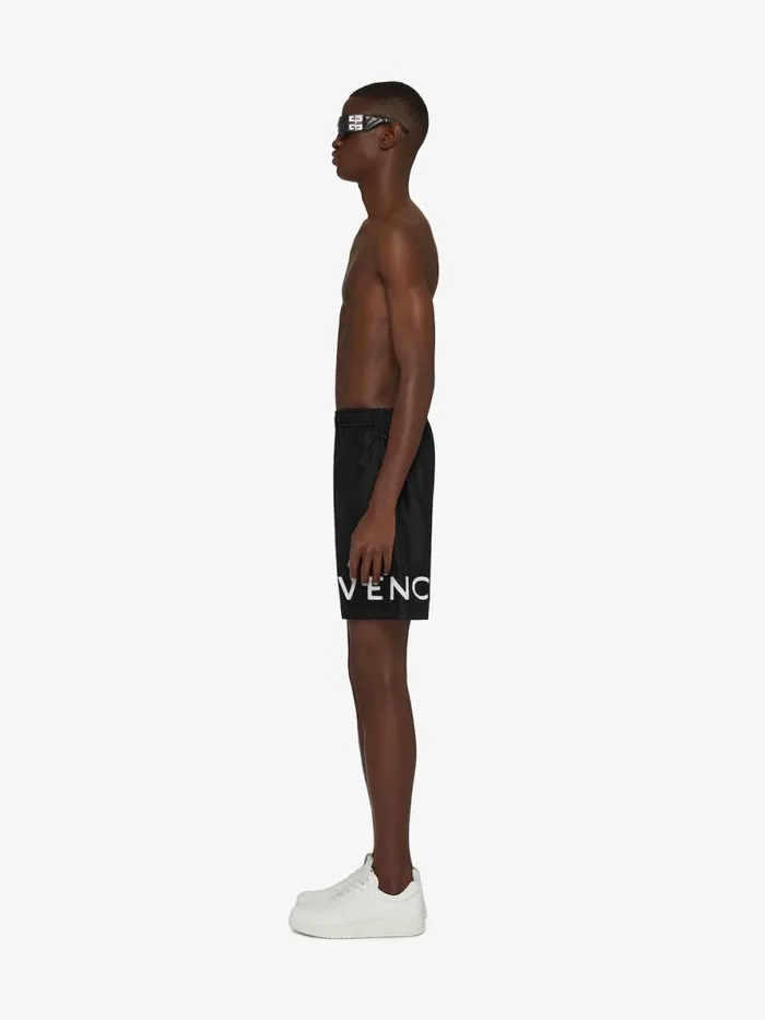 Men Pants and Shorts Givenchy GIVENCHY 4G Long Swim Shorts Blackwhite