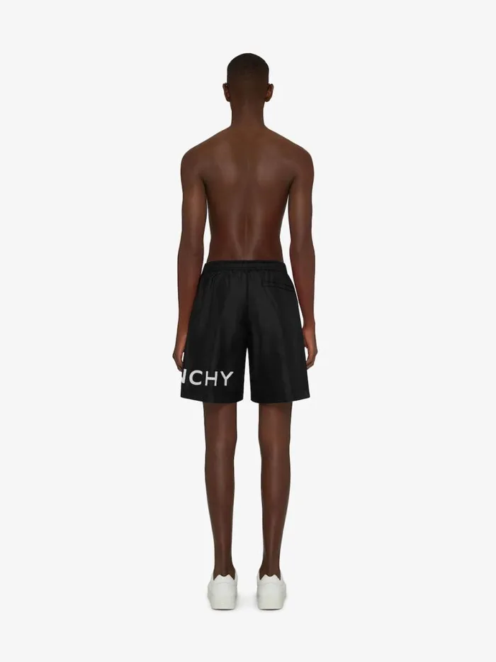 Men Pants and Shorts Givenchy GIVENCHY 4G Long Swim Shorts Blackwhite