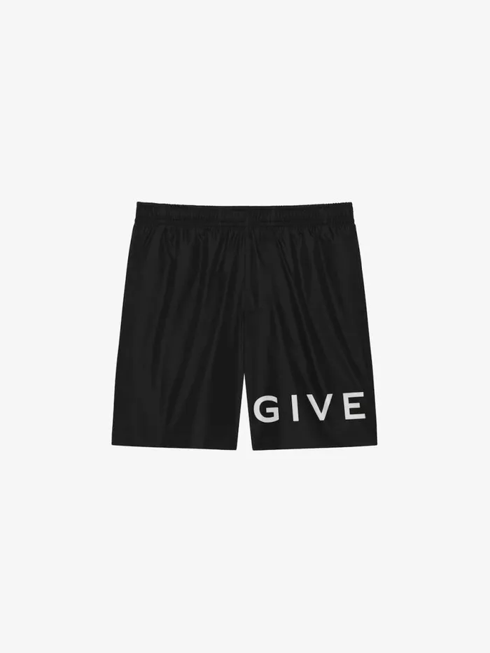 Men Pants and Shorts Givenchy GIVENCHY 4G Long Swim Shorts Blackwhite