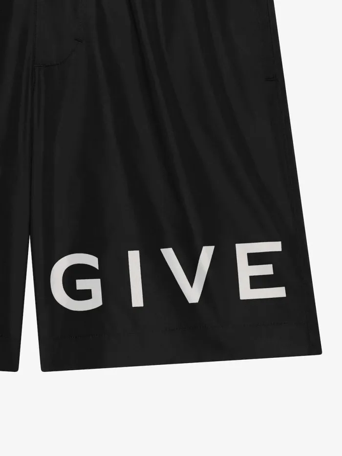Men Pants and Shorts Givenchy GIVENCHY 4G Long Swim Shorts Blackwhite