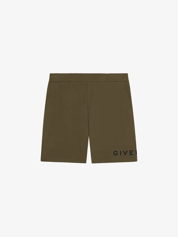 Men Pants and Shorts Givenchy GIVENCHY Archetype Bermuda Shorts In Fleece Khaki Men Pants and Shorts Givenchy GIVENCHY Archetype Bermuda Shorts In Fleece Khaki