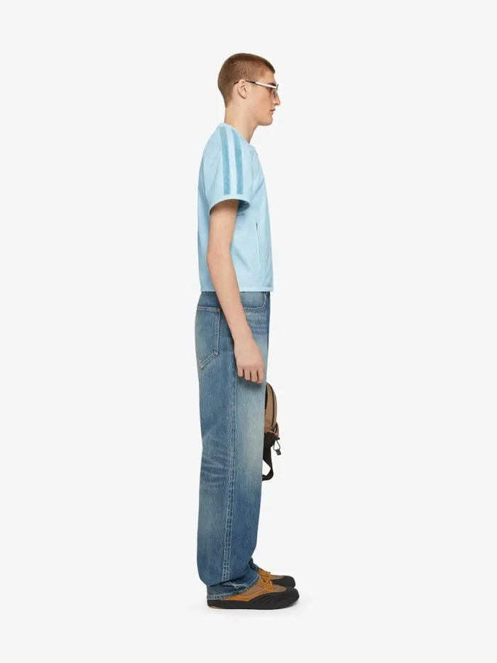 Men Pants and Shorts Givenchy Straight Fit Jeans In Washed Denim Medium Blue