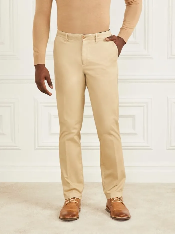 Men Pants and Shorts GUESS Armando Chino Pant Herb Tan