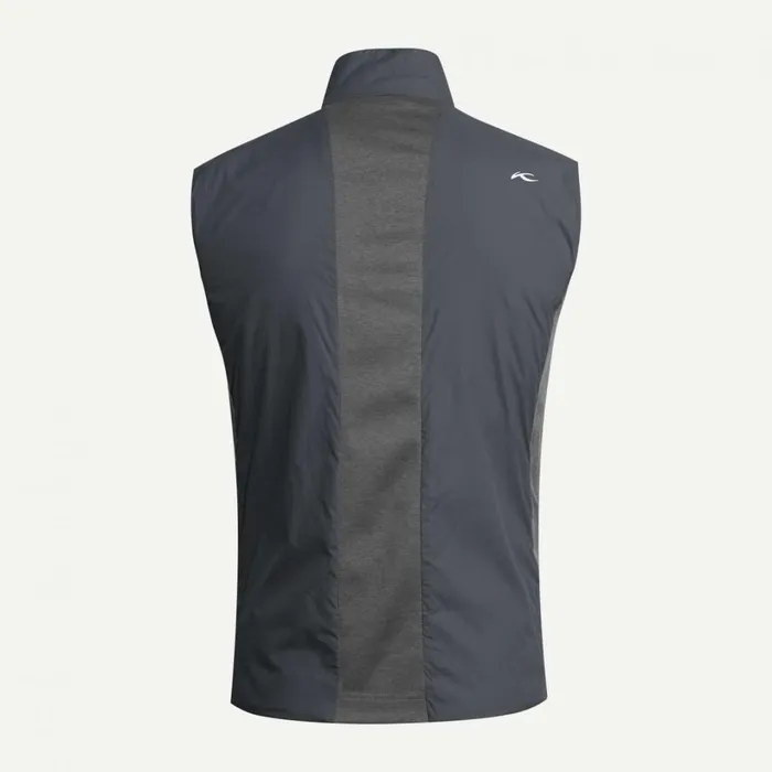 Men Radiation Vest 8211 Insulated Golf Vest Dark Dusksteel Grey Melange KJUS Jackets and Vests