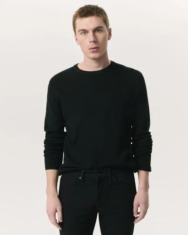 Men rag and bone Harvey Crew BlackBlackIvory Sweaters