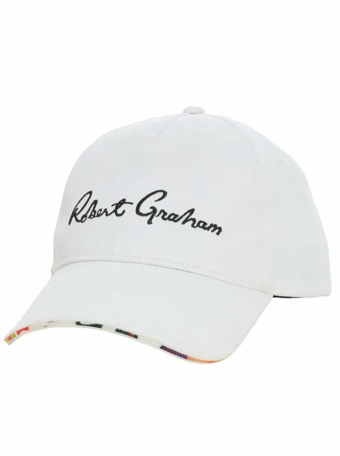 Men Robert Graham Accessories Splash Baseball Hat White