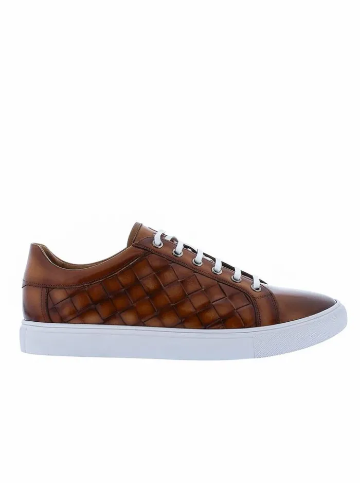 Men Robert Graham Shoes Appaloosa Sneakers Cognac