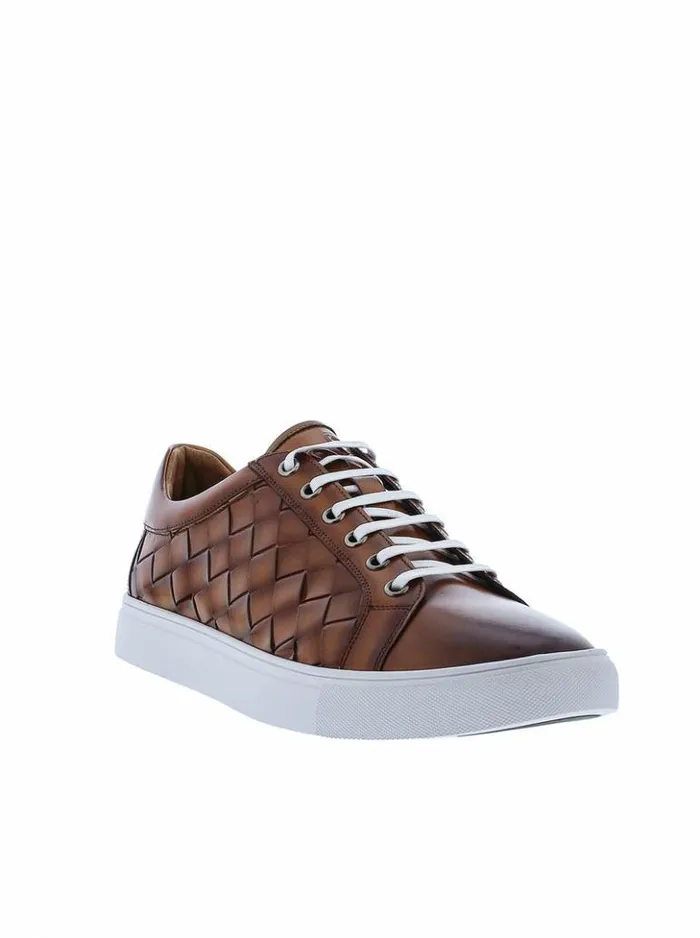 Men Robert Graham Shoes Appaloosa Sneakers Cognac