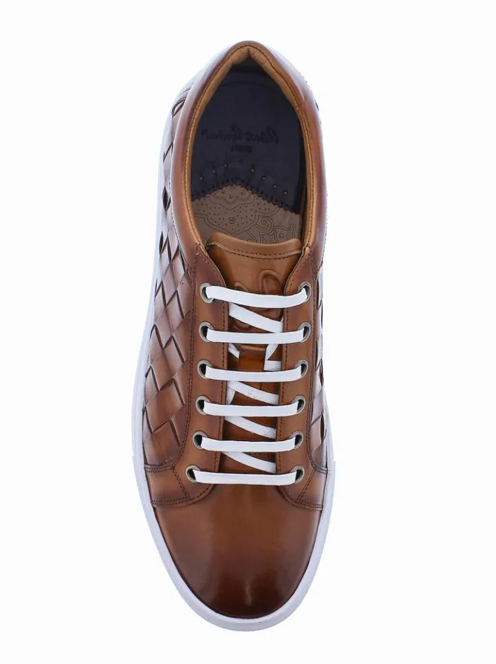 Men Robert Graham Shoes Appaloosa Sneakers Cognac