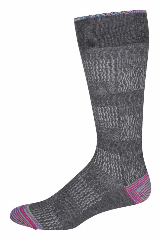 Men Robert Graham Socks Boro Sock Charcoal
