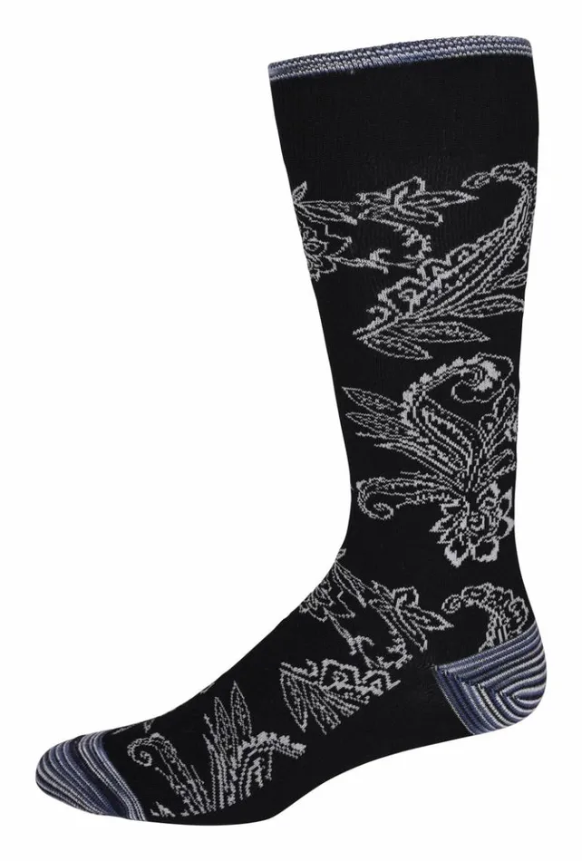 Men Robert Graham Socks Nadeera Sock Black