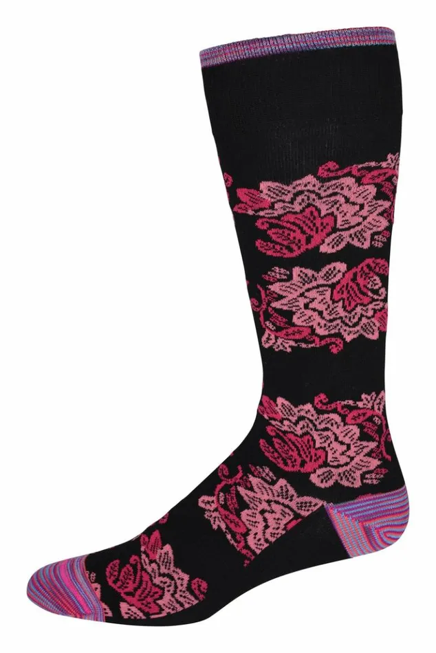 Men Robert Graham Socks Santa Cruz Sock Black