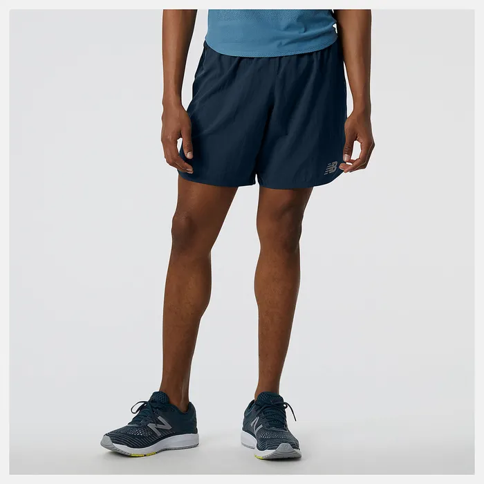 Men Shorts New Balance Impact Run 7 Inch Short NATURAL INDIGO