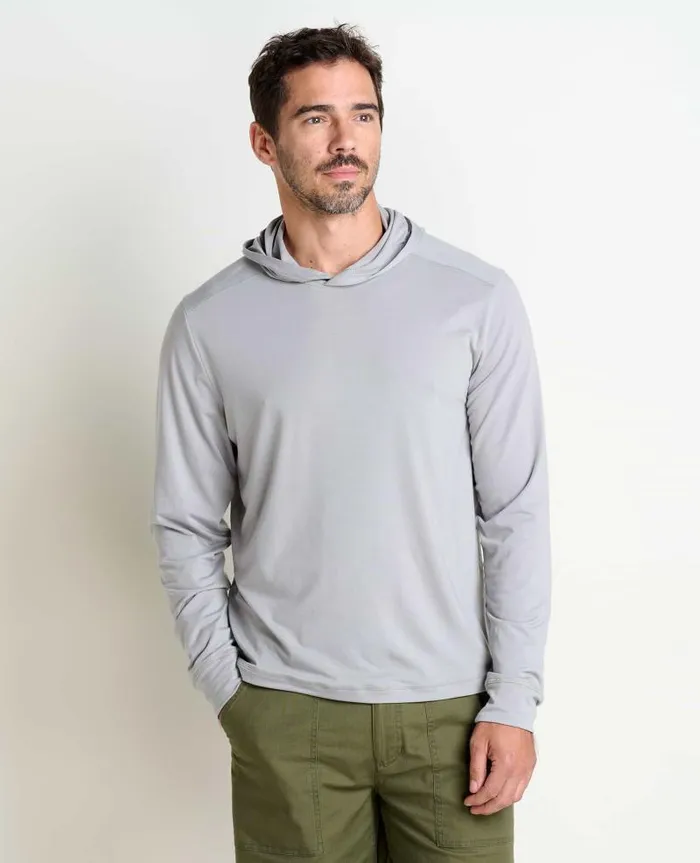 Men Sweaters Jackets and Layers Toad and Co Swifty Hoodie Light Ash