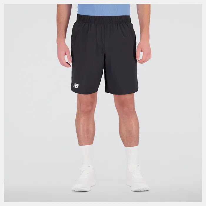 Men Tournament 9 inch Short BLACK Shorts New Balance