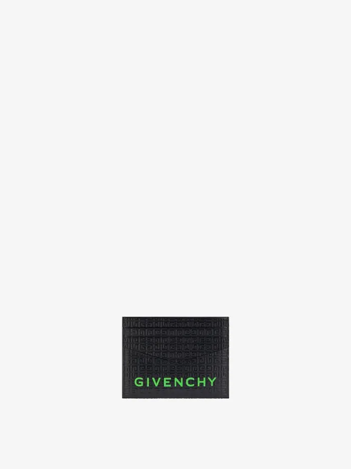 Men Wallets and Card Holders Givenchy GIVENCHY Card Holder In 4G Micro Leather Blackgreen Men Wallets and Card Holders Givenchy GIVENCHY Card Holder In 4G Micro Leather Blackgreen