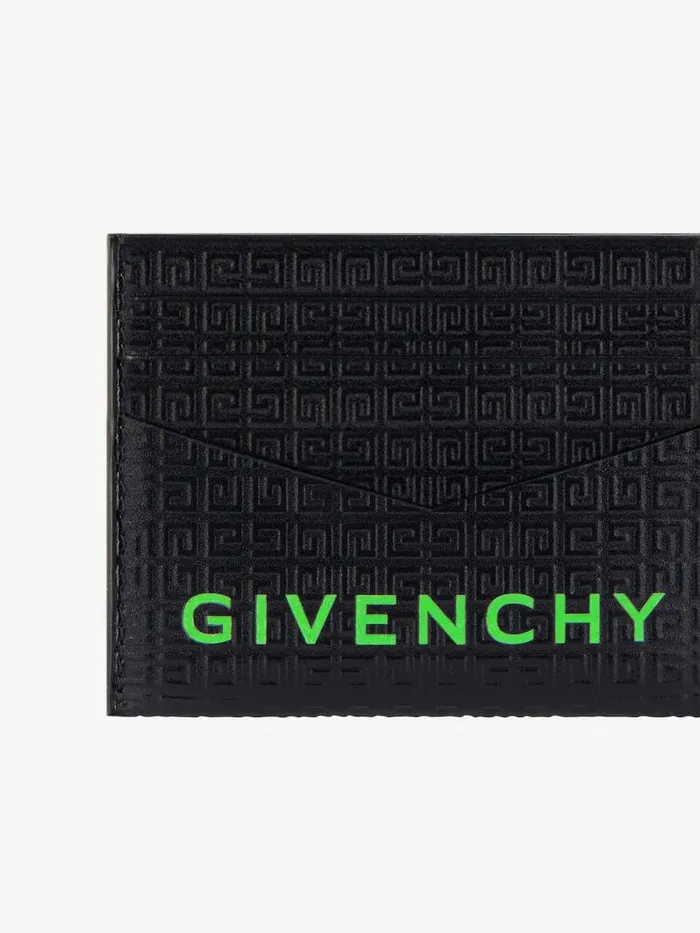 Men Wallets and Card Holders Givenchy GIVENCHY Card Holder In 4G Micro Leather Blackgreen Men Wallets and Card Holders Givenchy GIVENCHY Card Holder In 4G Micro Leather Blackgreen