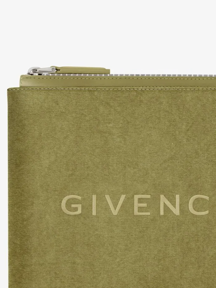 Men Wallets and Card Holders Givenchy GIVENCHY Travel Pouch In Canvas Khaki