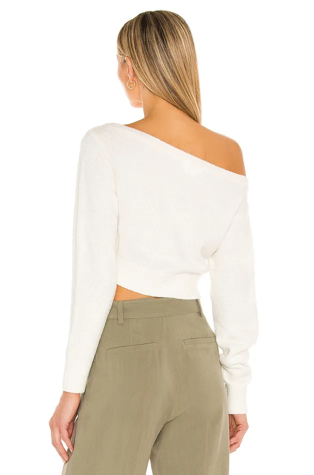 Milena Off Shoulder Sweater White Women Lovers and Friends Sweaters and Knits