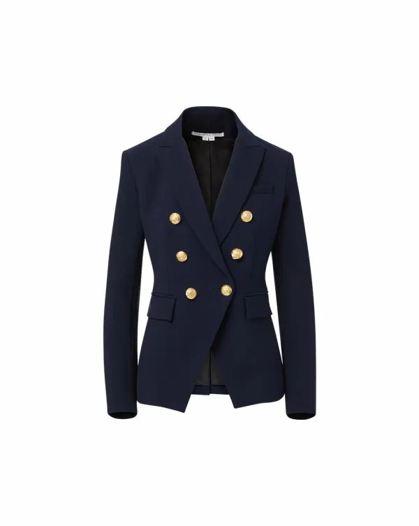 Miller Dickey Jacket Navyandgold Women Veronica Beard Jackets and Outerwear