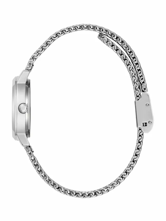 Mini Nova SilverTone Analog Watch Silver Women Watches GUESS Mini Nova SilverTone Analog Watch Silver Women Watches GUESS