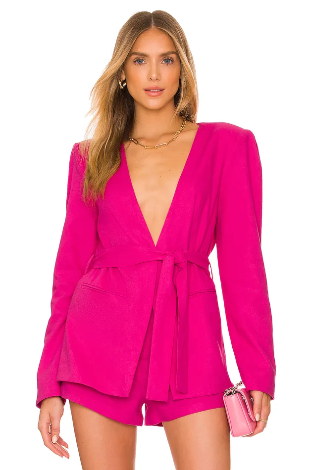 Moda Blazer Hot Pink Women Lovers and Friends Jackets and Coats