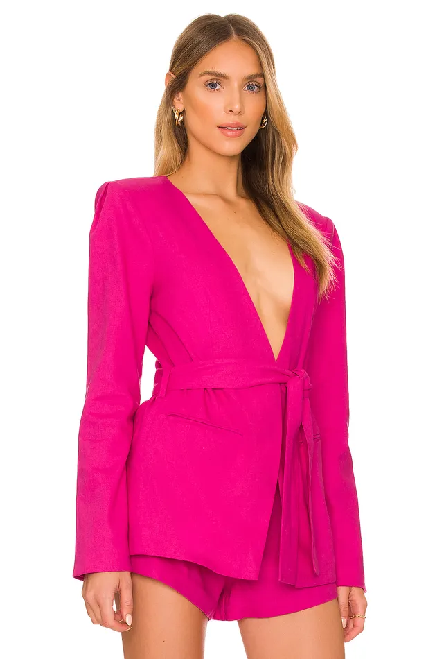 Moda Blazer Hot Pink Women Lovers and Friends Jackets and Coats Moda Blazer Hot Pink Women Lovers and Friends Jackets and Coats