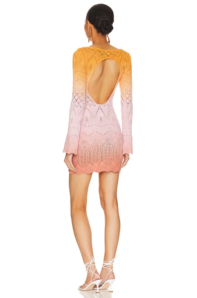 Nadalia Ombre Dress Orange and Light Pink Women Lovers and Friends Sweaters and Knits Nadalia Ombre Dress Orange and Light Pink Women Lovers and Friends Sweaters and Knits