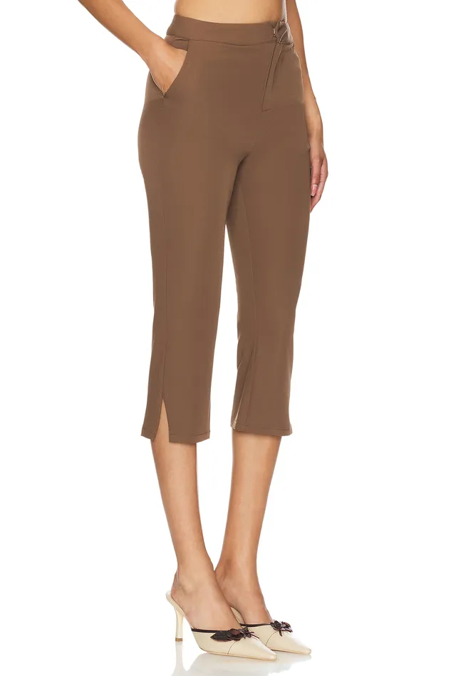 Natasha Cropped Pant Mushroom Brown Women Lovers and Friends Pants