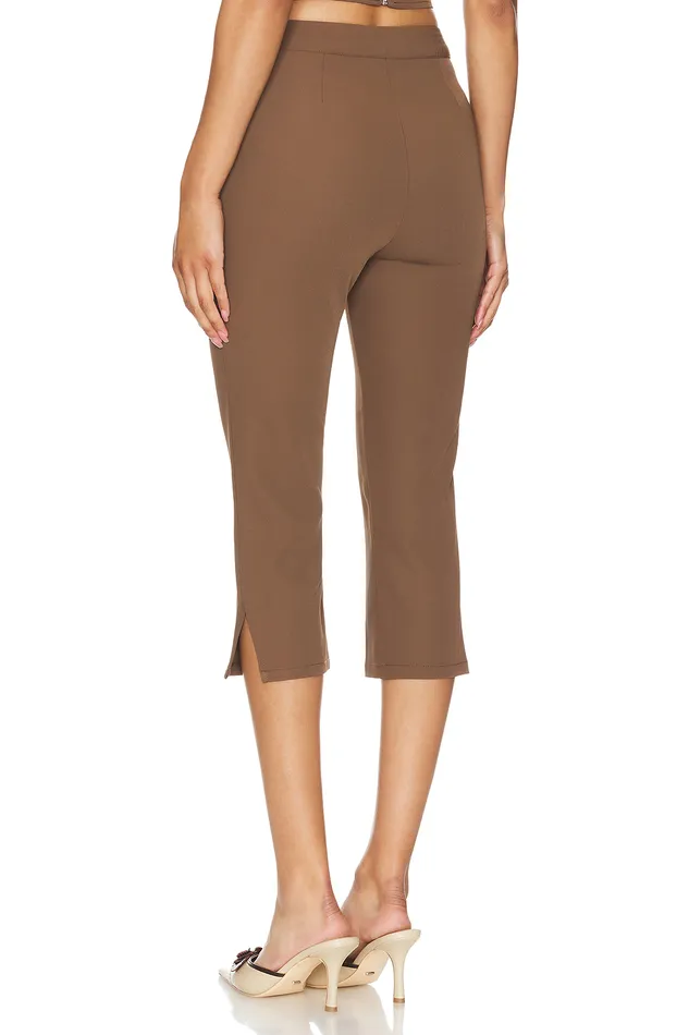 Natasha Cropped Pant Mushroom Brown Women Lovers and Friends Pants