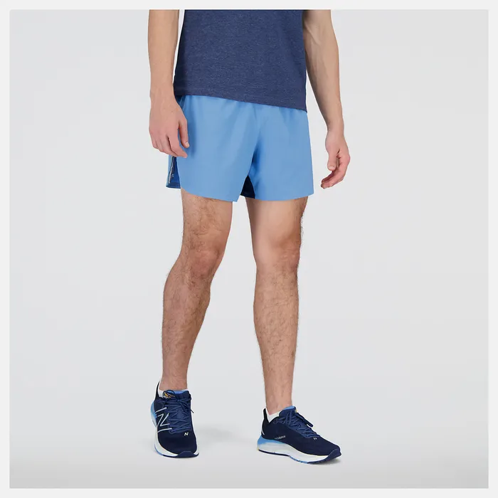 New Balance Shorts Men Impact Run 5 Inch Short HERITAGE BLUE